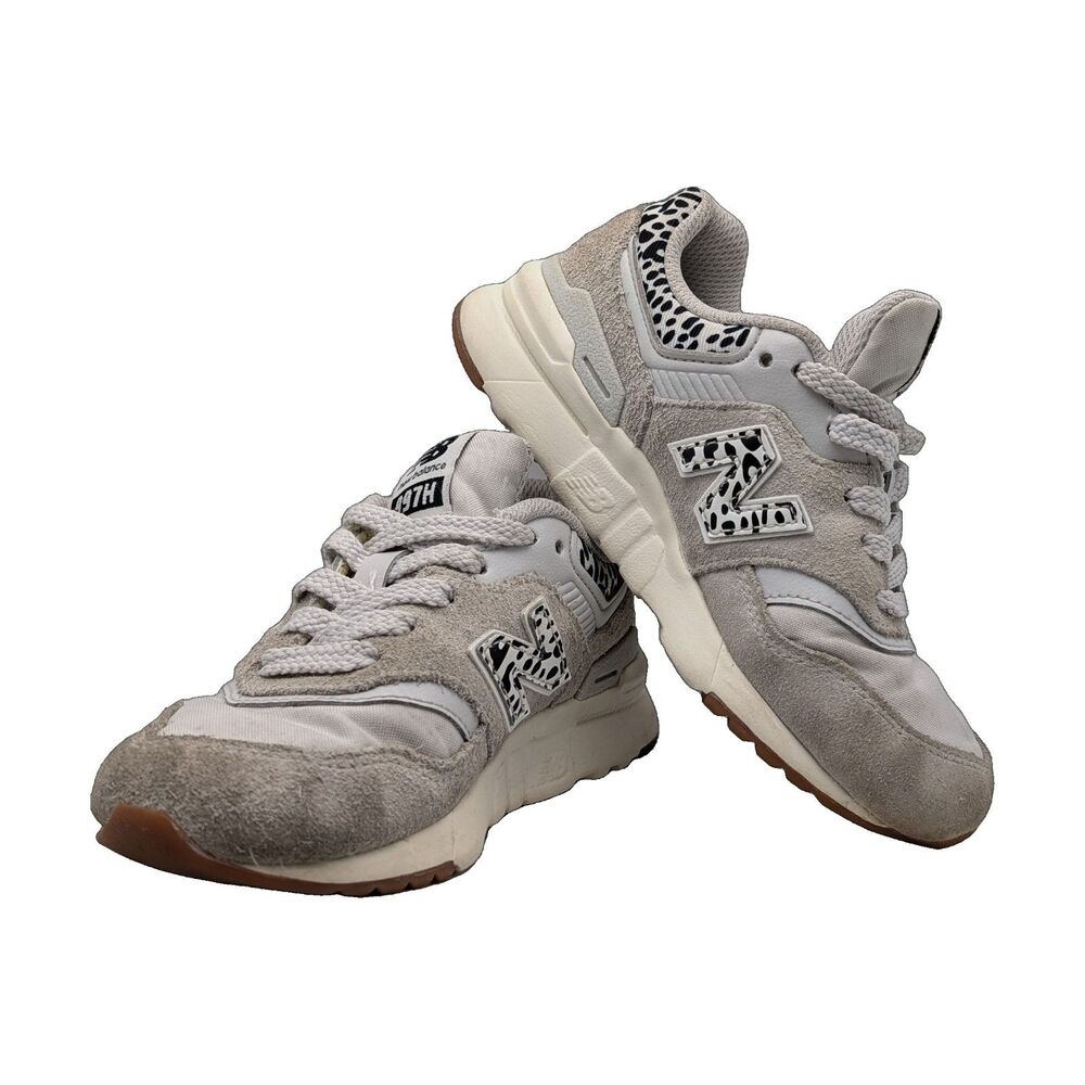 New Balance Gray Suede Animal Print Runners Size Little Kid 11